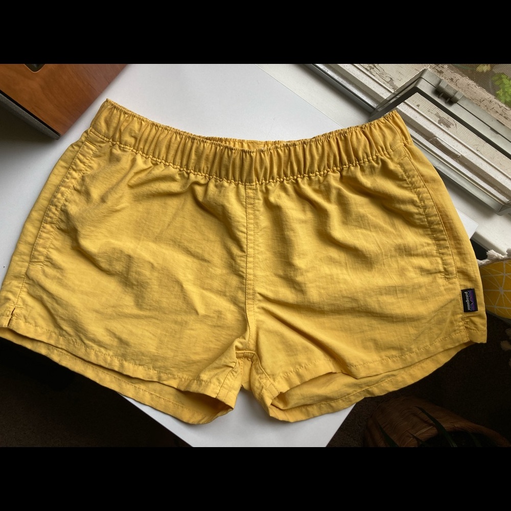 Patagonia yellow barely baggies